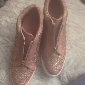 Juicy Couture Pink and Gold Glitter Sneakers